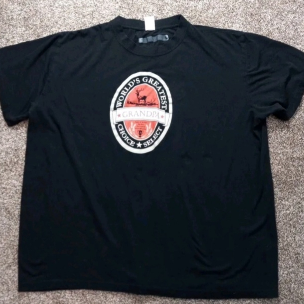 Men's WORLDS GREATEST GRANDPA SZ XL BLACK